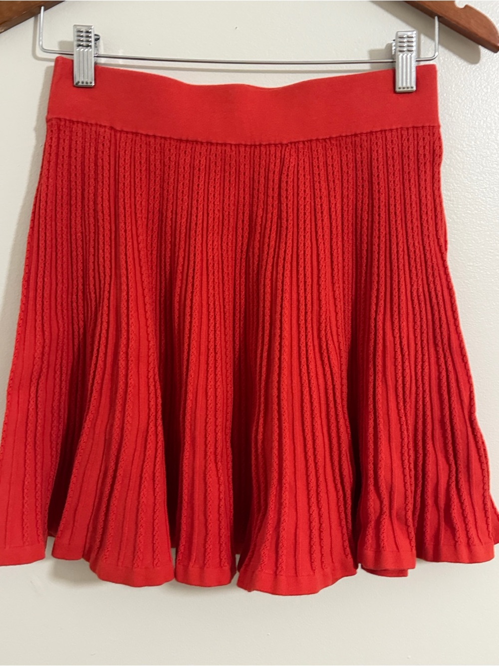 BODEN Knitted Pointelle Preppy Casual Comfy Skirt In Tomato Size M - Picture 5 of 10